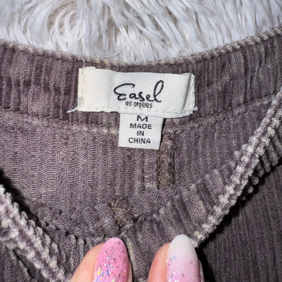 Easel Mineral Washed Corduroy Overalls - Picture 7 of 7